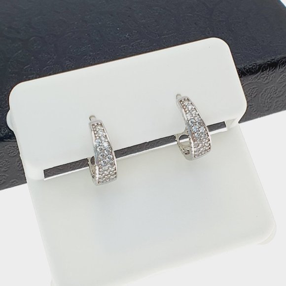 "925 sterling silver luxury CZ earrings for women/girls, Best for RJUS2224 - Picture 6 of 10